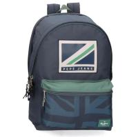 Mochila Portaordenador Pepe Jeans Tom 44 cm azul y verde adaptable a carro - compartimento independiente en la parte de atrás con acceso directo a un bolsillo acolchado específico para llevar el portátil y la tablet - details 0