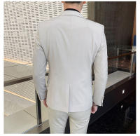 Traje De Boda Para Hombre 2025 Moda Elegante Conjunto De Dos Piezas Ajustado M-4XL Pantalones De Banquete Todo En Uno - details 12