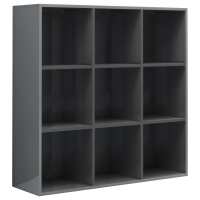 vidaXL Estantería madera de ingeniería 98x29x97,5 cm Blanco, Negro, Gris Mueble Almacenaje Estantería para Oficina, Estudio, Dormitorio Estantería/Librería/ mueble de Almacenamiento - details 7