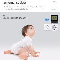 Temporizador Digital Electrónico Para Cocina Con Enchufe De Salida 230V 110V 12/24 Horas Ciclables Programables Con Enchufe EU FR US UK AU - details 6