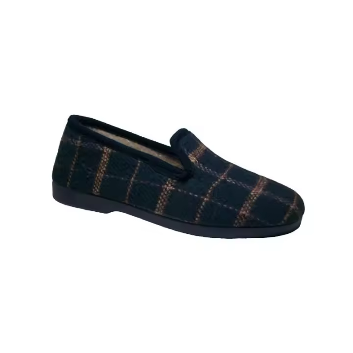 Zapatilla marino cuadros - 1