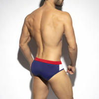 Bragas De Natación Para Hombre Briefs De Playa Deporte Acuático Estilo Sexy Con Palabras De La Bandera Y Copa Word Cup Material Poliéster Y Spandex - details 45