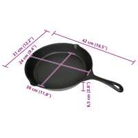 vidaXL Sartén parrilla de hierro fundido 30 cm redonda - details 3