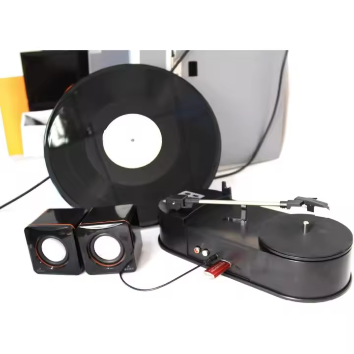 Mini Tocadiscos de Vinilo GramóFono RotacióN Directa U MP3 Velocidad Dual 33 - 1