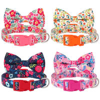 Collar De Floral Nylon Para Perros Con Lazo Ajustable Y Padded Para Pequeños Medianos Y Grandes Incluye Chihuahua Pug - details 2