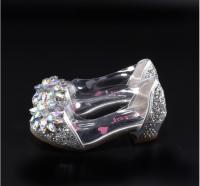 Zapatos De Princesa De Cristal Y Diamante Para Niñas Zapatos Altos De Moda Estilo Cenicienta Cuero PU Decoración De Lazo Tacón Cuadrado Ajuste True to Size - details 5