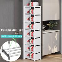 Organizador De Zapatos De 10 Niveles 1pc Estructura De Acero Y Interiores De Tela Para Entrada Pasillo Sala De Estar Simple - details 4