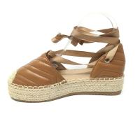 Alpargata Mujer - Beige con Suela de Esparto - Plataforma Plana - Primavera Verano 2024 - Cordones en Tobillo - details 9
