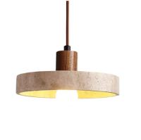 Meimon Lámpara colgante de piedra y madera con bombilla LED incluida. Luz fría, neutra o cálida. Ideal para comedor, cocina o salón. Diseño natural y elegante.  Lámpara de comedor o lámpara de araña - details 6