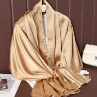 Pañuelo De Seda Lujoso Para Mujer En Color Sólido Moda Comodidad Y Versatilidad Shawl Muffler Neckerchief Bandanna Para Exterior - details 40