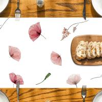 Corredor De Mesa Marrón Con Flores Decoración Rosa Para Comedor Hogar Banquete Bodas Fiestas Suministros Tela De Poliéster/Celulosa - details 8