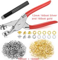 Kit De Herramientas Para Ojales Y Ganchos Metálicos 6/12mm 150/320/400 Piezas Para Manualidades Y Costura De Cuero Ropa Cinturones Sombreros - details 5