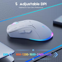 Ratón De Juego ONIKUMA CW917 Blanco Con Efecto De Luz RGB Sin Cable Compatible Con PC Y Portátil Mezcla De Material Lineal Óptico - details 5