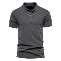 Verano nuevo estilo solapa deportes europeos y americanos camisa POLO de algodón puro moda casual para hombres camiseta de manga corta de color sólido - details 4
