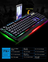 Teclado Mecánico G700 Impermeable Con Soporte Para Móvil Estilo De Negocios Luz Metálica Teclado De Juego USB 104 Teclas - details 9