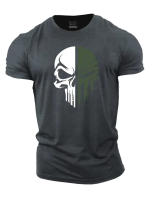 Camiseta De Moda Para Hombres Verano 2025 Estampado 3D Militar Con Calavera Fitness Ropa Deportiva Transpirable Ligera Y De Secado Rápido Para Compras - details 8