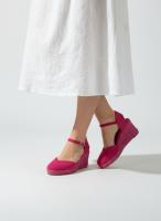 Calzados soraia, Alpargatas de Cuña con Plataforma para Mujer - Sandalias de Esparto con Tira al Tobillo, Punta Cerrada y Acabado en Gamuza Sintética - Calzado Cómodo de Verano Estilo Boho Chic - details 12