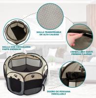 JUPPLIES Parque para Perros Pequeños y Medianos Plegable 73 x 73 x 43cm - Jaula Perro, Gato, Cachorro, Conejo - Corralito para Perros y Mascotas con Pelota de Juguete Ideal para Juegos - Cercado para Perros - details 2