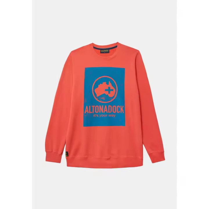 Altonadock Sudadera roja cómoda urbana moderna hombre - 1