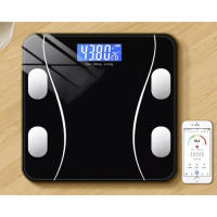 RUHHY Báscula de baño analítica con APP slim 180kg smart+ 17en1 mediciones de Peso corporal precisas y detalladas, calcula el índice de IMC, mide la grasa corporal, el contenido de agua en el cuerpo y el estado de la masa ósea y muscular - details 0