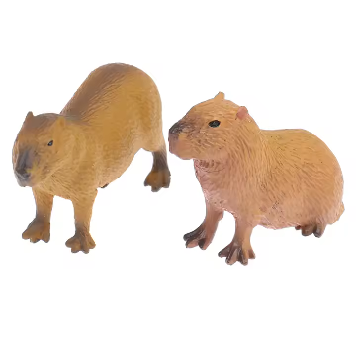 Nueva Miniatura Simulación De Animales Silvestres Adorables Figura De Acción Capybara Juguete De Colección Para Niños Regalo - 1