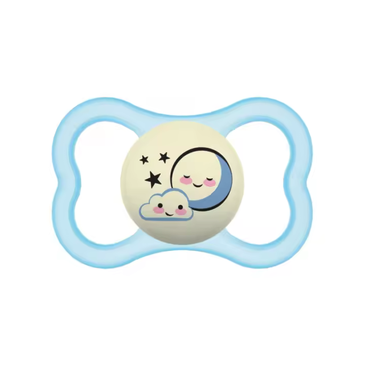 MAM CHUPETE SUPREME NIGHT +6 MESES SILICONA AZUL - 1
