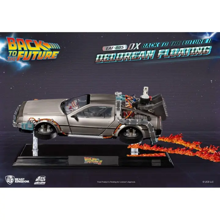 Beast Kingdom Back to the Future Estatua Egg Attack Floating Back to the Future II DeLorean DELUXE Version 20 cm - 1