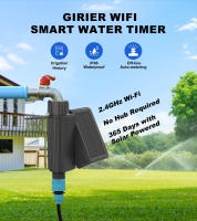 GIRIER Timbre De Agua Inteligente Para Jardín Con Inlet De Latón Y Solar Powered WiFi No Requiere Hub Programable Para Riegeras - details 0