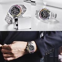 Reloj De Cuarzo Para Hombre PAGANI DESIGN 2025 Con Bisel Arco Iris Multifuncional Vidrio De Zafiro Resistentes Al Agua Y Al Choque VK63 - details 8