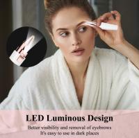 Depiladora Facial Mujer Electrica 2 en 1 Depiladora Cejas Mujer, Dispositivo de Depilación de Rostro Femenino, USB Recargable Impermeable Portátil sin Dolor Luz LED para Cara Nariz Labio,Blanco - details 0