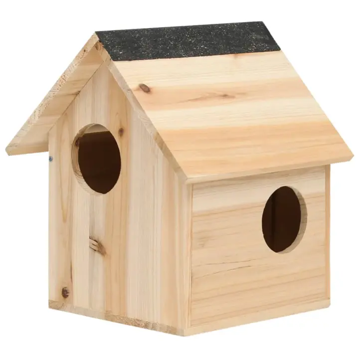 vidaXL Casa para ardillas madera maciza de abeto 26x25x29 cm - 1