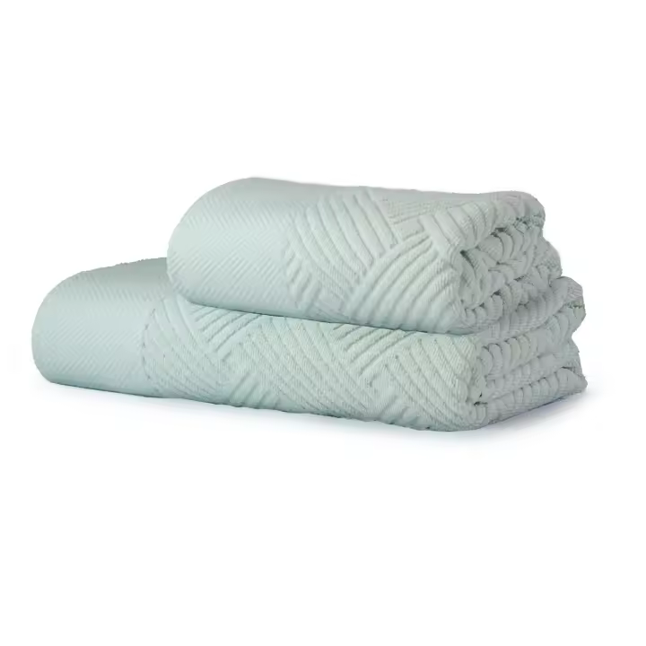 Wellhome Juego de Toallas Algodón Menta 460 Gr/m² - Suavidad Garantizada - 1