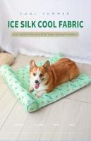Alfombra De Descanso Para Perros Con Cojín KAMANLONG Verano Almohadilla De Enfriamiento Cómoda Para Mascotas Pequeñas Forma Cuadrada Material De Algodón Impresión De Frutas - details 0
