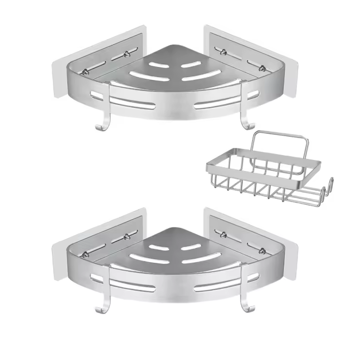 Estantería Baño Sin Taladro JANDTEK + Jabonera Baño | Organización Eficiente - 1