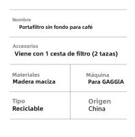 Portafiltro Sin Fondo De 58MM Para Máquina De Espresso GAGGIA Cesta De Filtro De Repuesto Herramientas De Café Para Barista Accesorios De Café - details 9