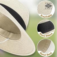 Sombrero de paja para Niños, plegable, de Verano, para Playa, de 7 cm de ancho y con lazo, de Ala elege, portáthil, para vacaciones y Viajes. - details 2