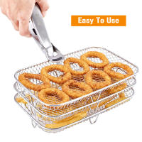 Rack De Asado 3 Capas En Acero Inoxidable Almacenable Soporte Para Carne Fácil De Limpiar Con Base De Silicona Accesorios De Cocina - details 3