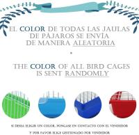 Jaula para Pájaro para Pajarera Periquito Canarios con Comedero Bebedero Saltado para Descanso Color al Azar BPS-1211 - details 0