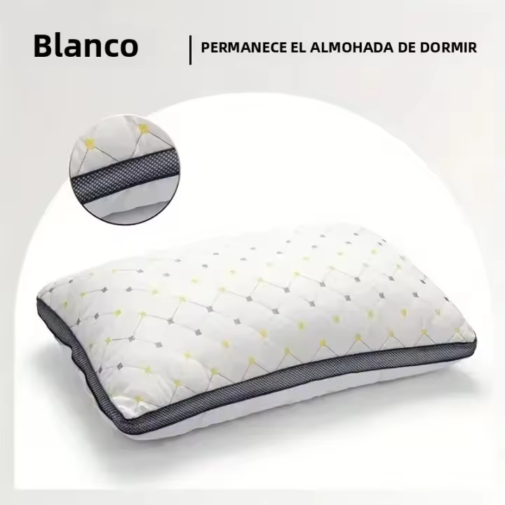 Almohada De Cuello Para Adultos Con Núcleo Suave Y Cómodo No Se Colapsa Fácilmente Microfibra 100% Poliéster Forma Rectangular Uso En Viajes Y Cama - 1