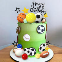 37 PCS Decoración De Pastel Deportiva Con Fútbol Baloncesto Béisbol Tenis Golf Para Niños Y Adultos Hombres Tema Deportivo - details 3