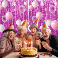 Juego De 1 Pieza De Cortina De Foil Dorado De 9.8 Pies Para Fondo De Fotografía De Cumpleaños Decoración De Fiesta Streamers De Aluminio - details 37