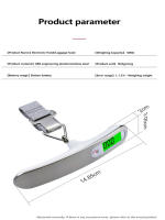 Báscula Digital Portátil LCD Para Equipaje De Viaje Escala De Pesaje De Mano 110lb/50kg Herramienta De Equilibrio Para Maletas Y Valijas - details 11
