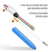 BIC 4 colores Mini Bolígrafo Retráctil punta media (1,0 mm) – Blíster de 2 Unidades. - details 3
