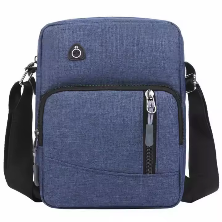 Bolso de hombro para hombre de poliéster DL-30 |   Ligero, blanqueado, impermeable |   Diseño compacto con compartimentos Conector para auriculares | - 1
