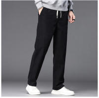 Pantalones De Corduroy Recto Para Hombre En Caqui Negro Gris Con Cintura Elástica Estilo Casual Suave Y Elástico Talla Baggy - details 14