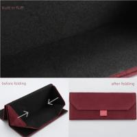 Estuche De Velours Europeo Para Gafas Y Lentes Elegante Y Nobles Caso Suave Plegable Triangular Unisex Para Mujeres Y Hombres - details 6