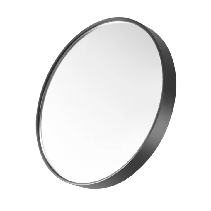 Espejo de aumento con dos ventosas para maquillaje, espejo redondo grande, 10 aumentos, negro - 1