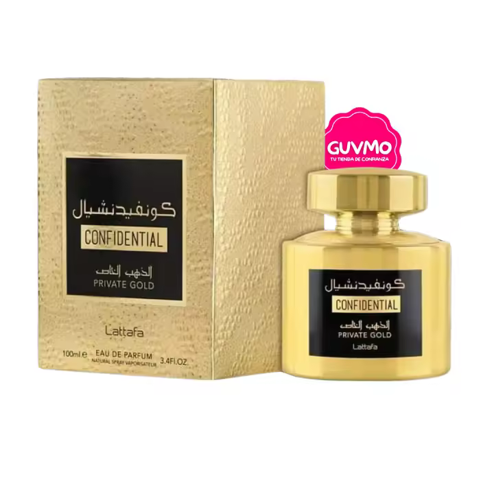 CONFIDENTIAL PRIVATE GOLD Eau de Parfum 100 ml – Perfume Árabe Unisex con Notas Amaderadas, Almizcle, Vainilla y Sándalo - 1