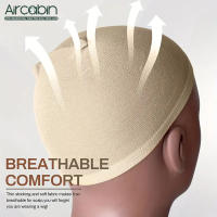Aircabin Gorro De Pelo Stretchy Nylon 2/6/10/20/50 Piezas Color Nude Gorro De Stocking Para Pelo Beige Gorro De Piel (2 Piezas Color Flesh) - details 5