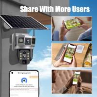 Cámara Solar 4G Con 3 Lentes 12MP Batería Integrada Visión Nocturna 6K Resistente Al Agua Para Seguridad Doméstica Exterior Con Almacenamiento Interno De 128G - details 19
